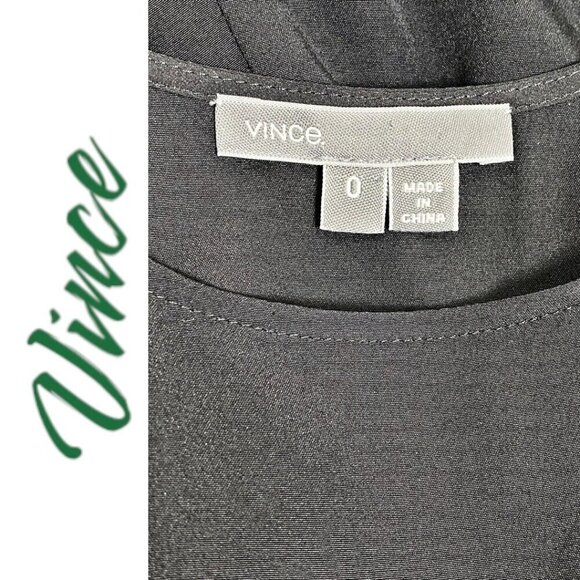 VINCE 100% Silk Lightweight Sleeveless Jumpsuit Black, Size 0 - Picture 9 of 12